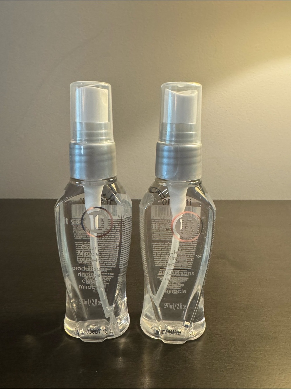 It's A 10 Clear Miracle Leave-In 2 oz 59 ml Travel Size NEW X2